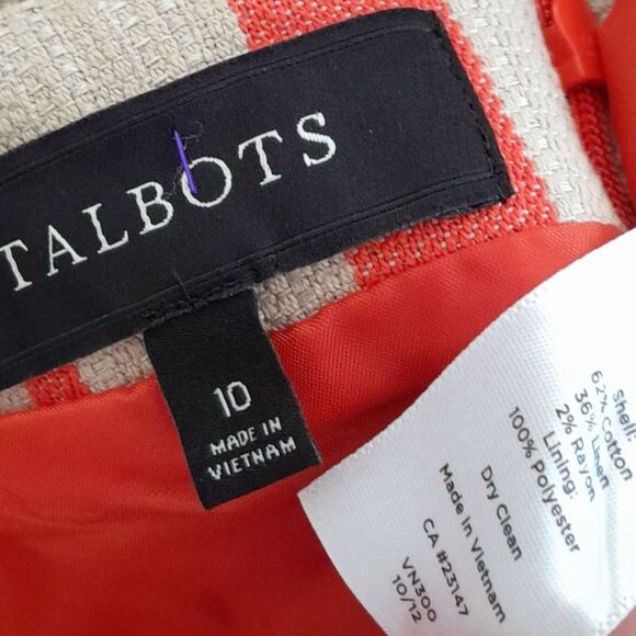 Talbots Linen & Cotton Blend, Stripe Skirt - Picture 7 of 16